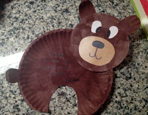 Father's Day Paper Plate Bear